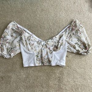 White corset top